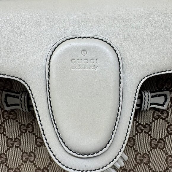 GUCCI Emily Brown Canvas Shoulder Bag 580-071825 - Picture 12 of 16
